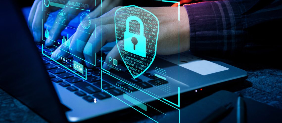 Technology security concept safety digital protection system